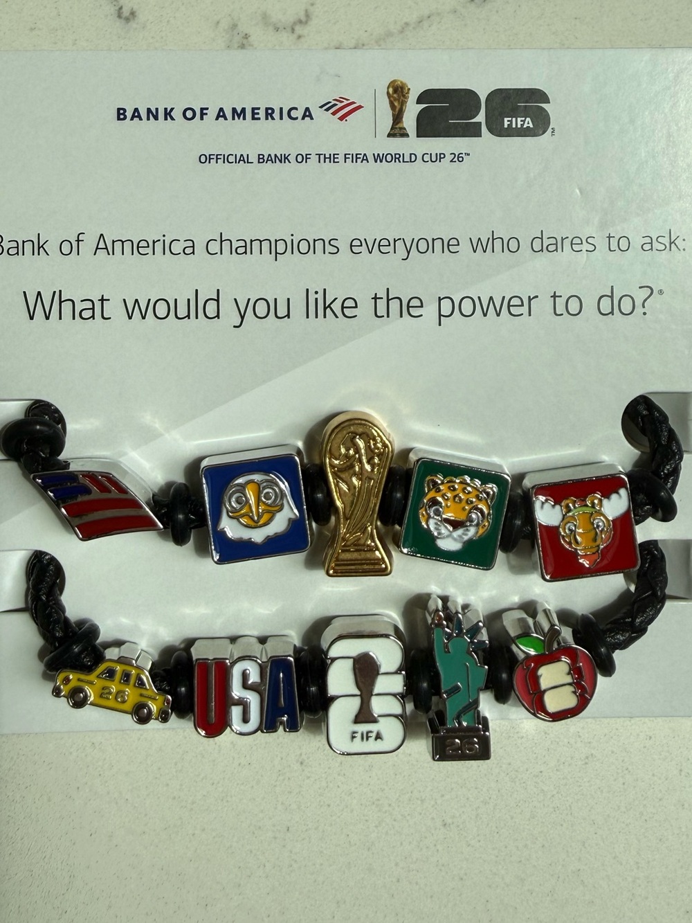 2026 FIFA World Cup Bank of America Charm Bracelet New York City Exclusive
